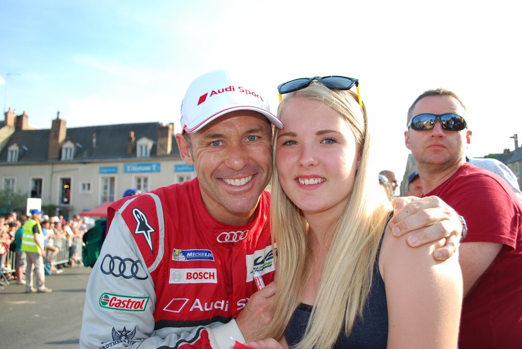 Tom Kristensen klarede skiftet til biler fra kart flot, og nu er det Camilla Willums tur - måske fik hun nogle tips med på vejen, da hun mødte sit ikon på Le Mans?
(Foto: Camilla Willum)
